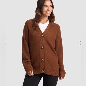 Cozy Earth Oversized Classic women’s Cardigan size L in brown